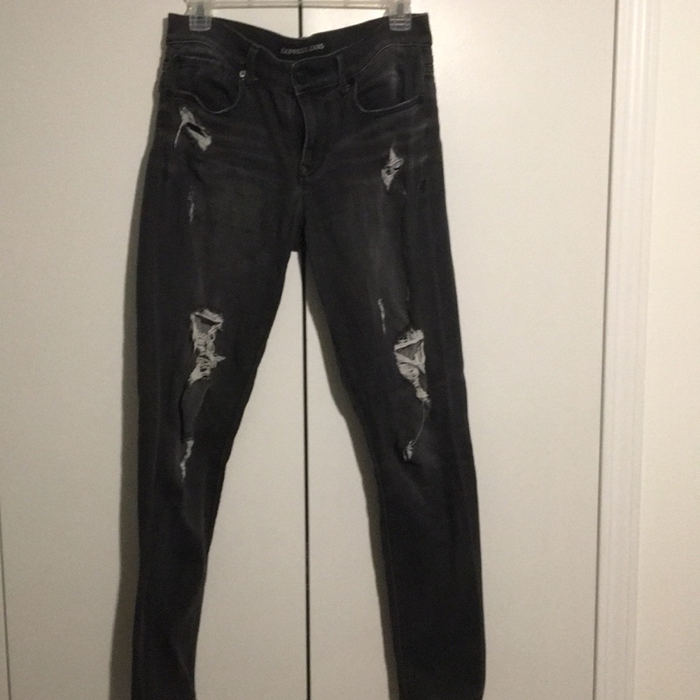 Express-Charcoal denim leggings